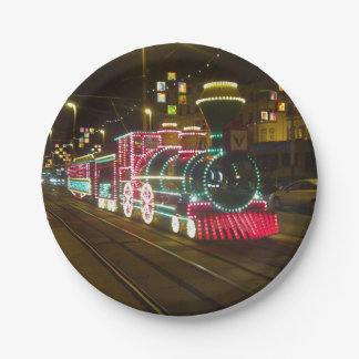 Blackpool Illuminations Tram Train Paper Plate