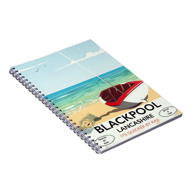 Blackpool,lancashire, rail poster notebook (Right Side)