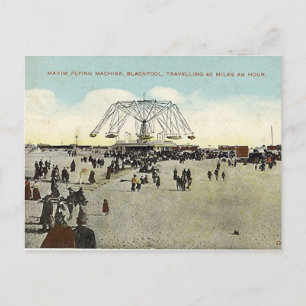 Blackpool, Maxim Flying Machine Postcard