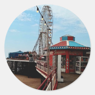 Blackpool Pier Classic Round Sticker