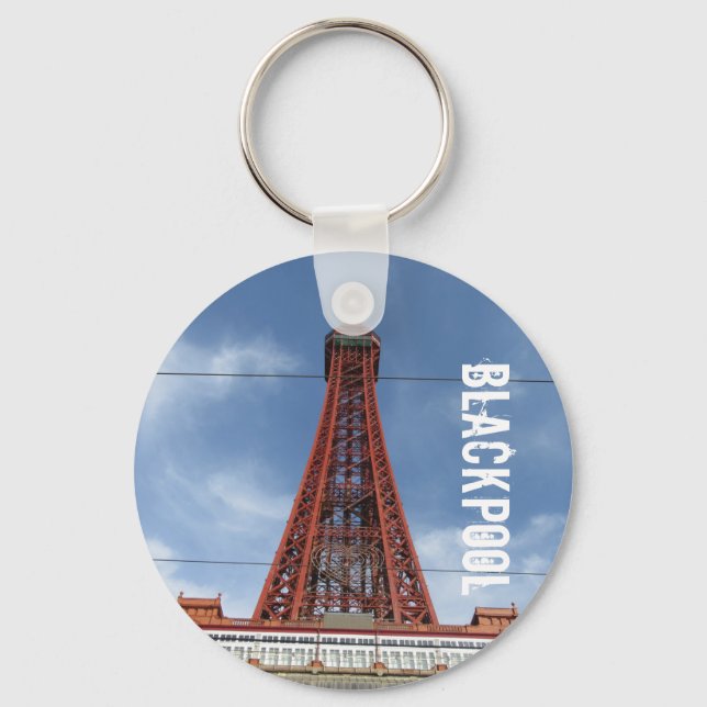 Blackpool Tower And Day Sky  Key Ring (Front)