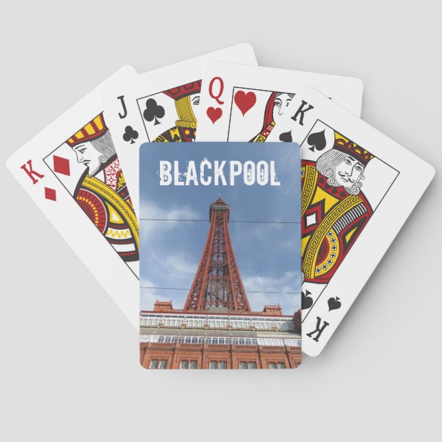 Blackpool Tower And Day Sky  Playing Cards (Back)