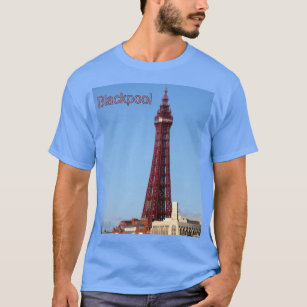Blackpool Tower Blue Sky Day  T-Shirt