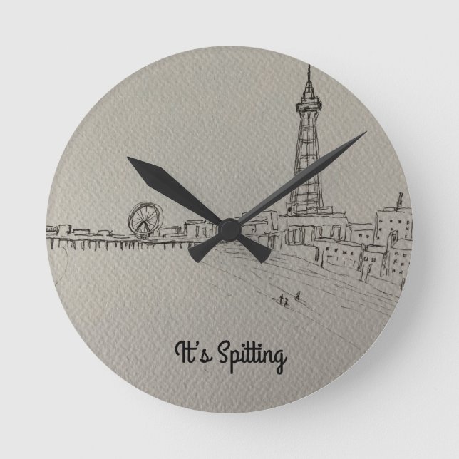 Blackpool Tower original art   Round Clock (Front)