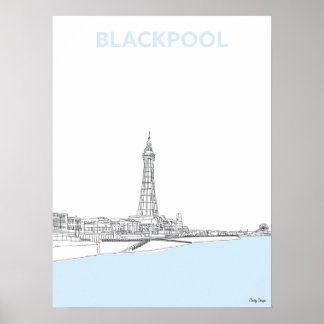Blackpool Tower, Original Line Art Print