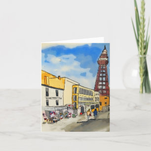 Blackpool Tower Seaside Holiday Card