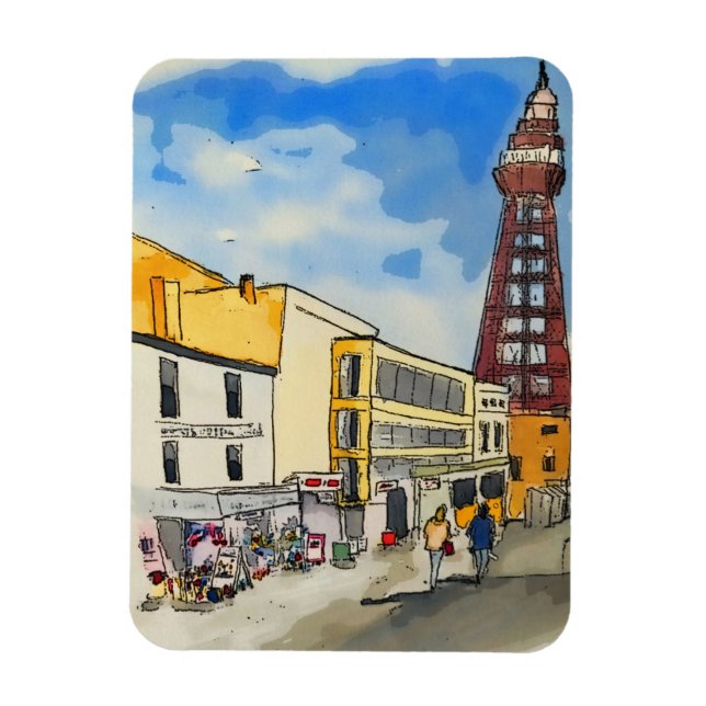 Blackpool Tower Seaside Magnet (Vertical)