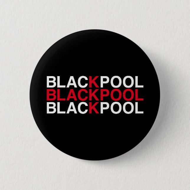 BLACKPOOL Union Jack Flag 6 Cm Round Badge (Front)