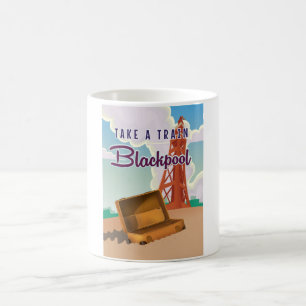 Blackpool vintage travel poster coffee mug
