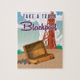 Blackpool vintage travel poster jigsaw puzzle