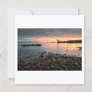 Blackrock sunset at Salthill beach in Galway Holiday Card