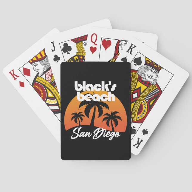 Black's Beach,San Diego Playing Cards (Back)