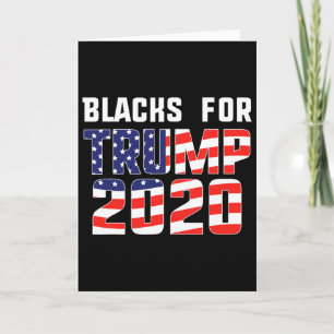 Blacks For Trump 202 Conservative Republican Donal Card