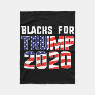 Blacks For Trump 202 Conservative Republican Donal Fleece Blanket
