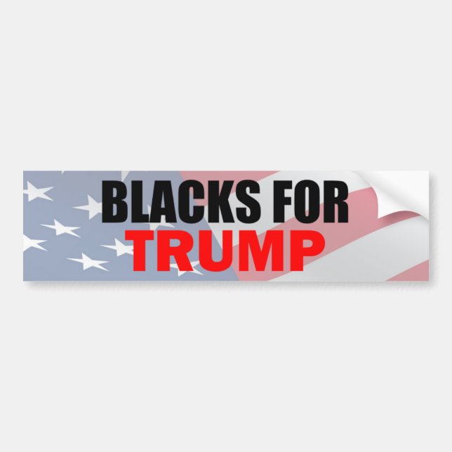 Blacks for Trump Bumper Sticker (Front)
