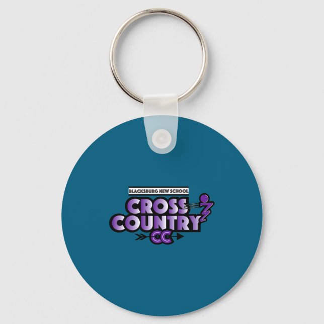 Blacksburg New School Cc Running Club Long Sleeve  Key Ring (Front)