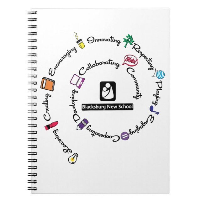 Blacksburg New School Colour Spiral notebook (Front)
