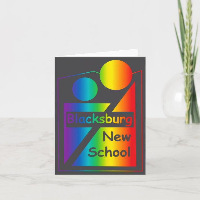 Blacksburg New School Retro Design _1  Card (Front)