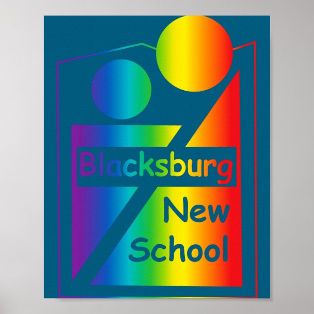 Blacksburg New School Retro Design _1  Poster (Front)