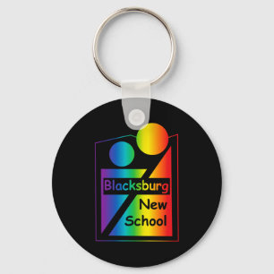 Blacksburg New School Retro Design Key Ring
