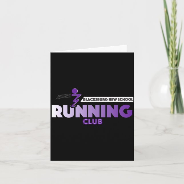 Blacksburg New School Running Club  Card (Front)