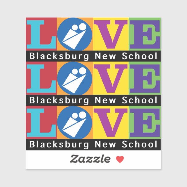 Blacksburg New School Vinyl Sticker (Sheet)
