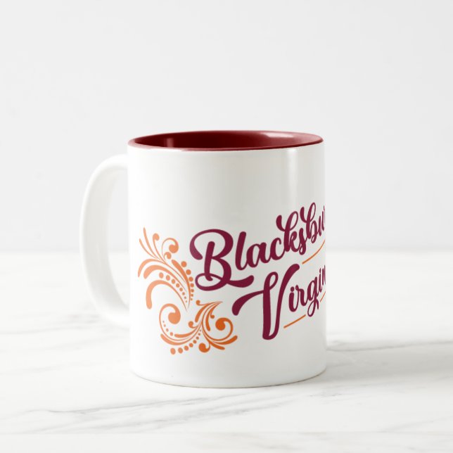 Blacksburg, Va mug (Front Left)