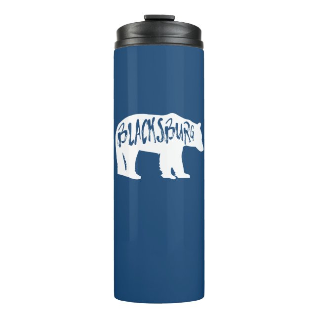 Blacksburg Virginia Bear Thermal Tumbler (Front)