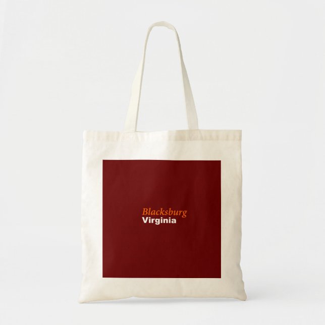Blacksburg, Virginia Budget Tote (Front)