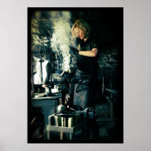 Blacksmith at work poster
