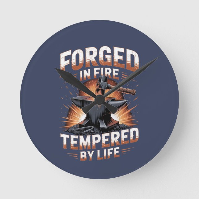 Blacksmith Badge Design Clock (Front)