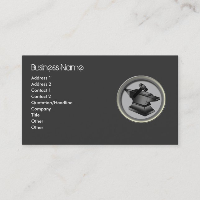 Blacksmith Business Cards (Front)