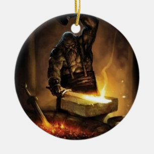 Blacksmith Ceramic Tree Decoration