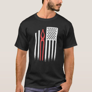 Blacksmith Flag Forge Blacksmithing   T-Shirt