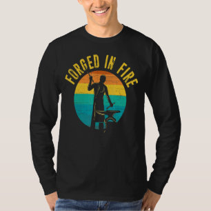 Blacksmith Forged In Fire Retro Vintage Distressed T-Shirt