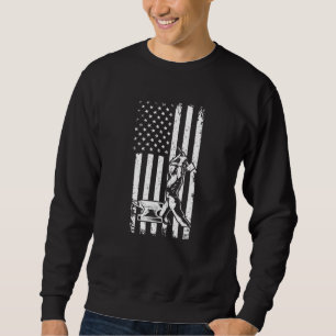Blacksmith - Forging Hammer Anvil US Flag Metal Sm Sweatshirt