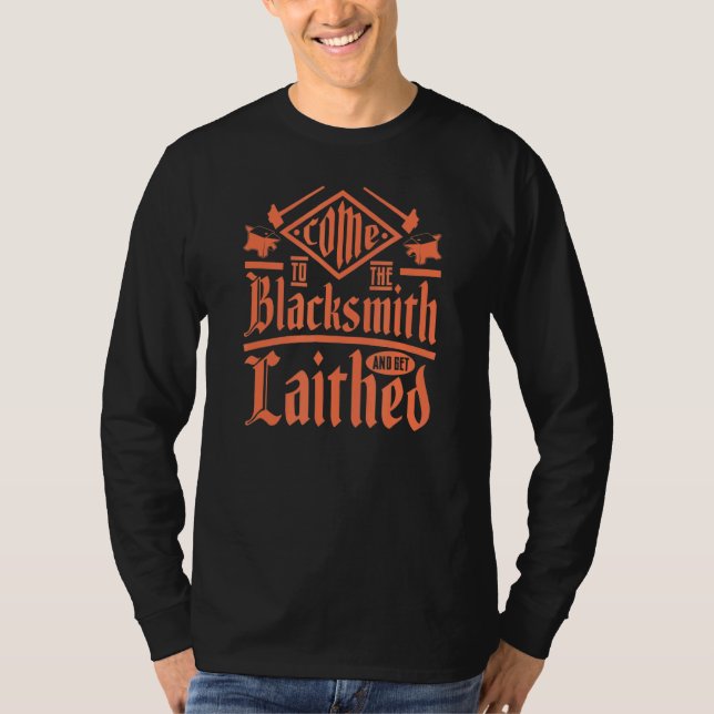 Blacksmith Forging Hammer For Farrier Coal Forge B T-Shirt (Front)