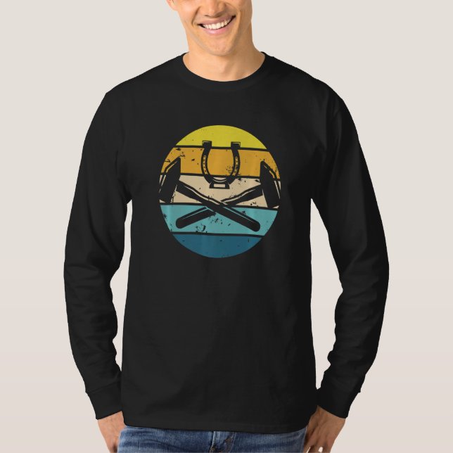 Blacksmith  Forging Hammers Horseshoe Metal Smith T-Shirt (Front)