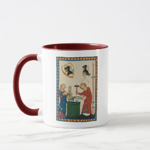 Blacksmith Forging Helmet Medieval Art Mug