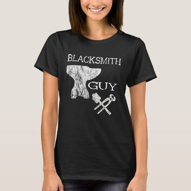 Blacksmith Guy Horses Hoof Blacksmith Boys Forges T-Shirt (Front)