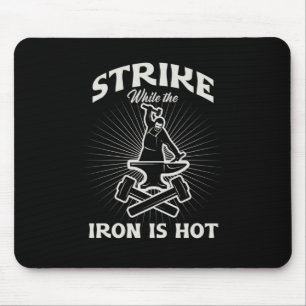 Blacksmith Iron Hammer Forging Farrier Forge Gift Mouse Mat