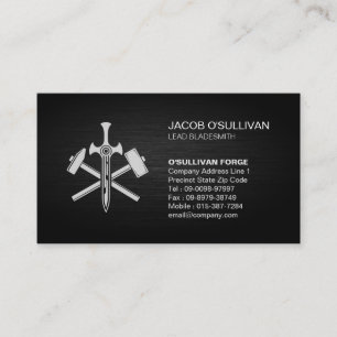 Blacksmith Iron Works Metal  Business Card