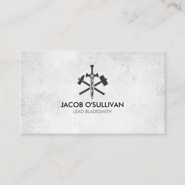 Blacksmith Iron Works Metal  Business Card (Front)
