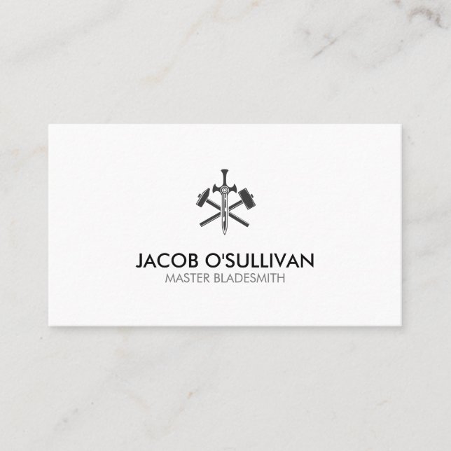 Blacksmith Iron Works Metal  Business Card (Front)