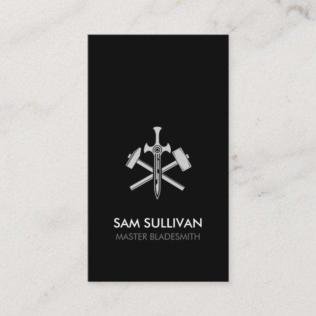 Blacksmith Iron Works Metal  Business Card (Front)