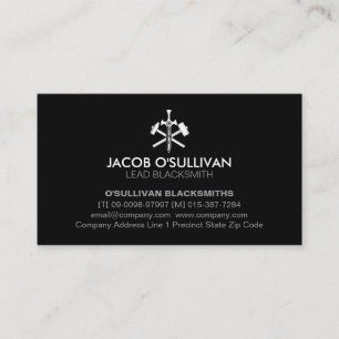 Blacksmith Iron Works Metal  Business Card