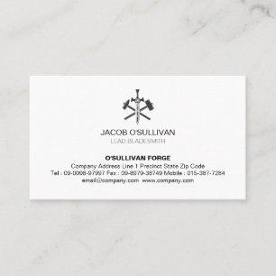 Blacksmith Iron Works Metal  Business Card