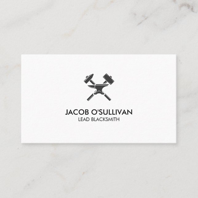 Blacksmith Iron Works Metal  Business Card (Front)