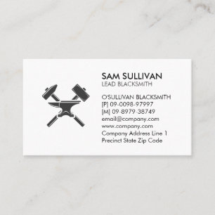 Blacksmith Iron Works Metal  Business Card