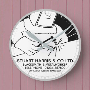 Blacksmith & Metalworker Round Clock